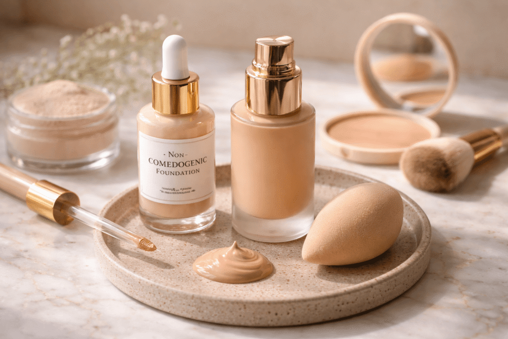 Fond de teint non comédogène