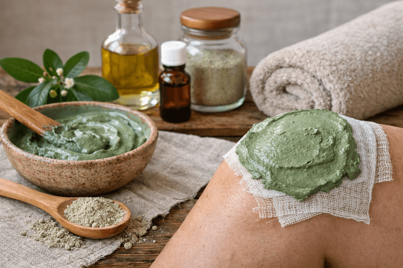 Argile verte en cataplasme