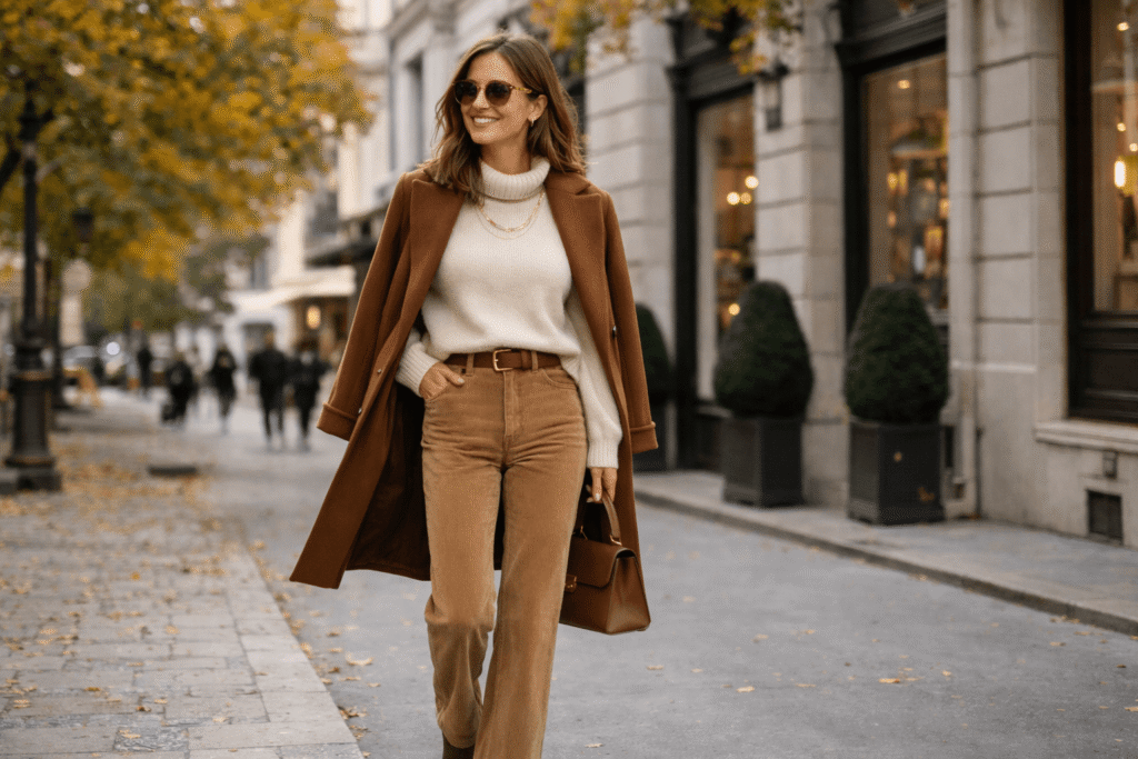 Pantalon velours femme