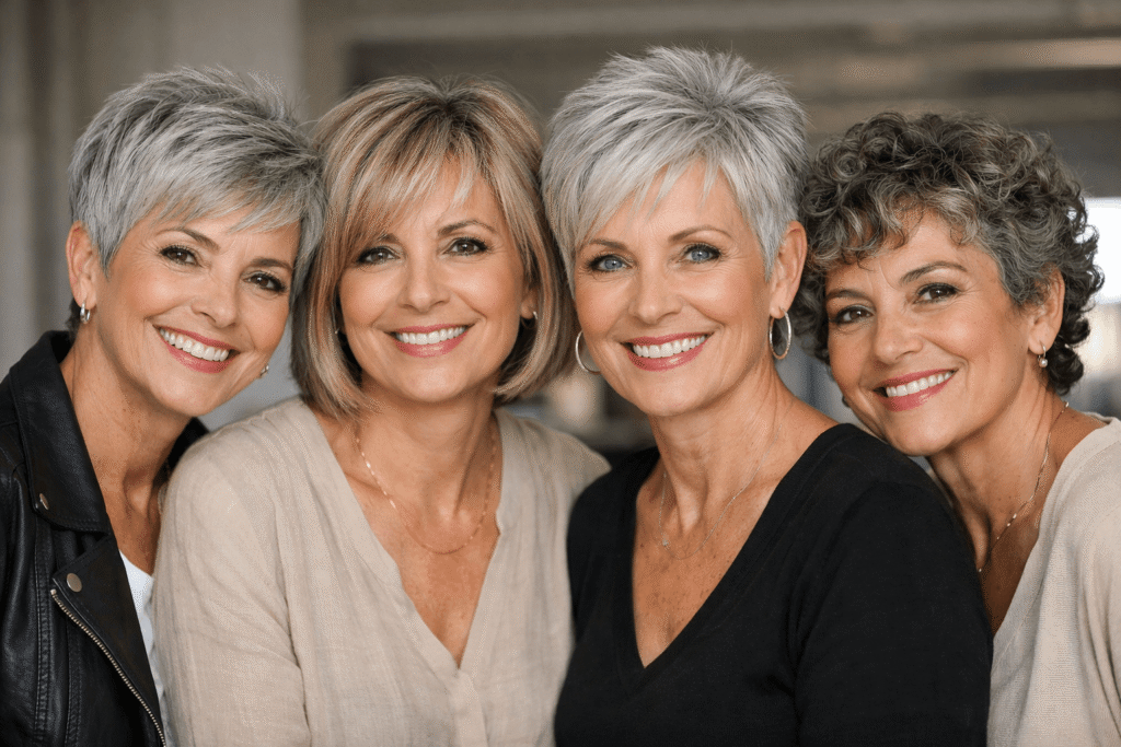 Coupe de cheveux courts femme 60 ans