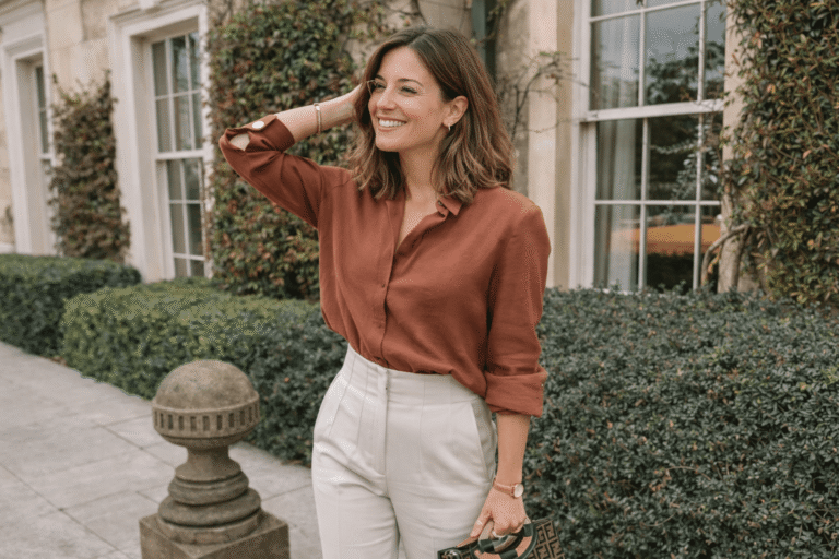 Pantalon beige femme