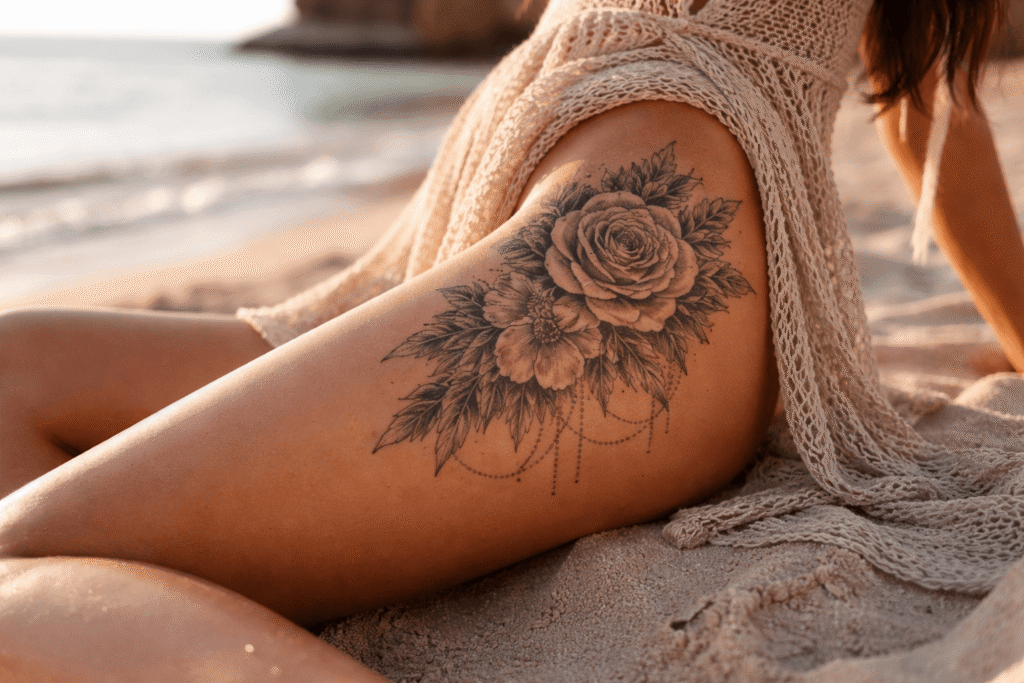 Tatouage cuisse femme