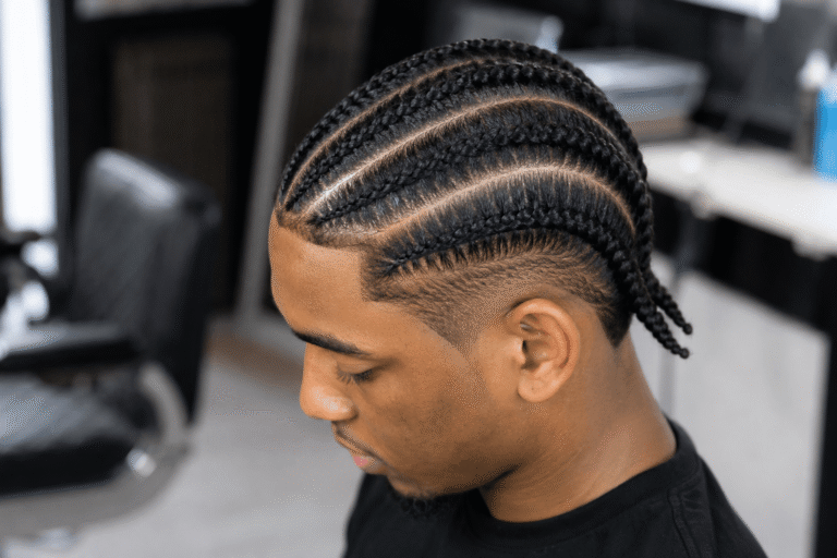 Tresse collée homme