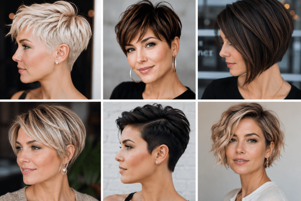 Modèle coupe courte femme