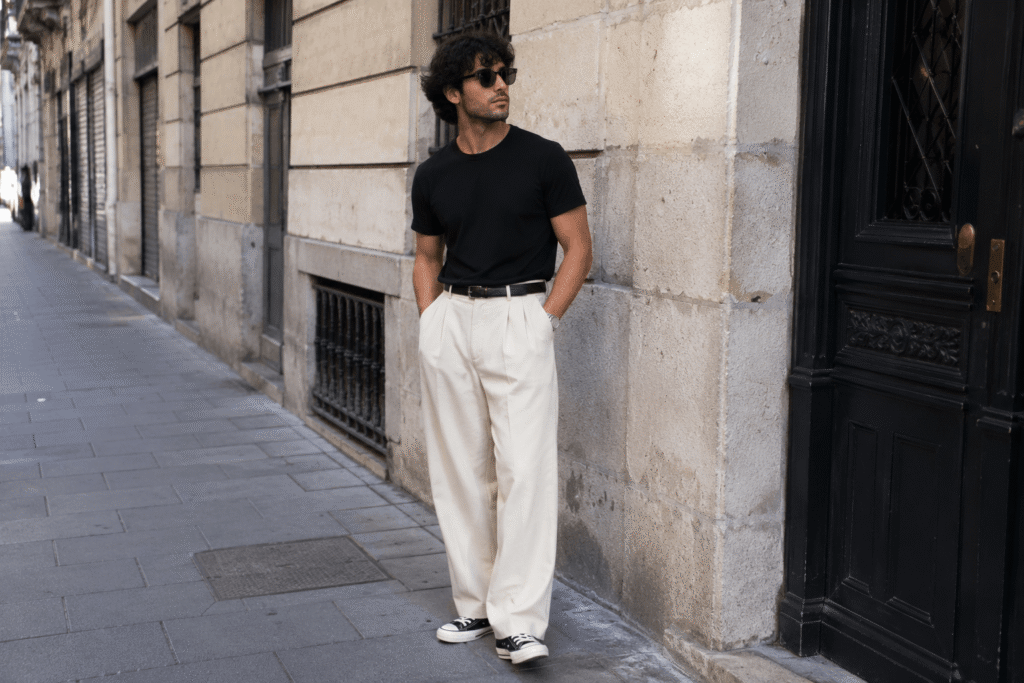 Pantalon large homme